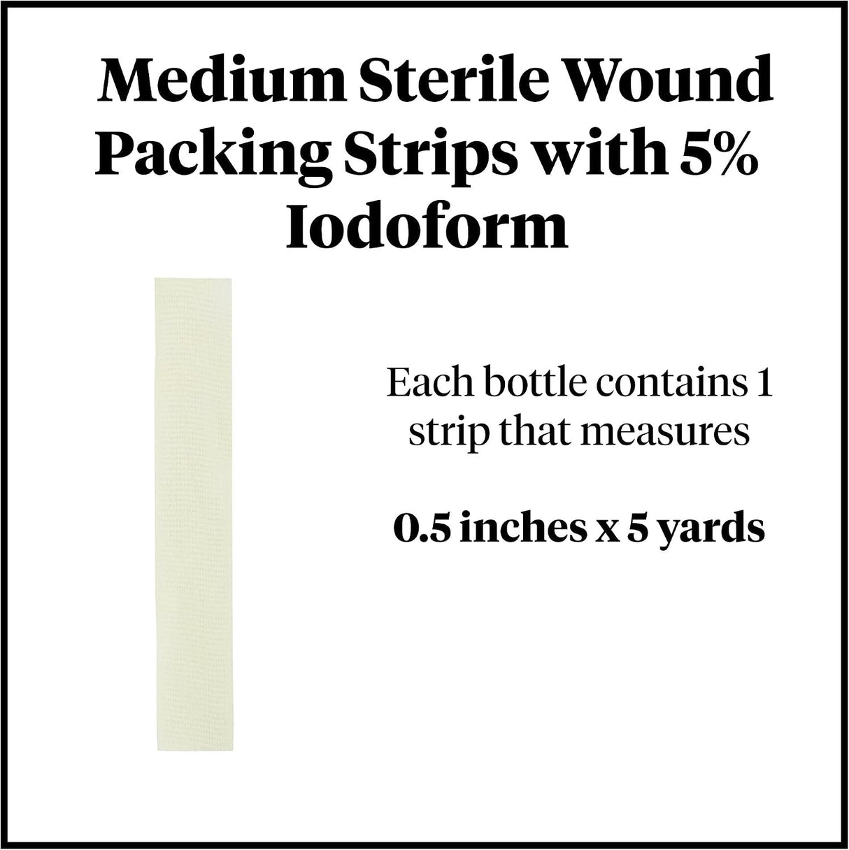 McKesson Iodoform Wound Packing Strip, 0.5 Inch x 5 Yard - 61-59245-Single - LL Medico
