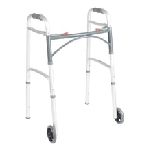 McKesson Junior Aluminum Folding Walker w/ Wheels - 146-10211-1 - LL Medico