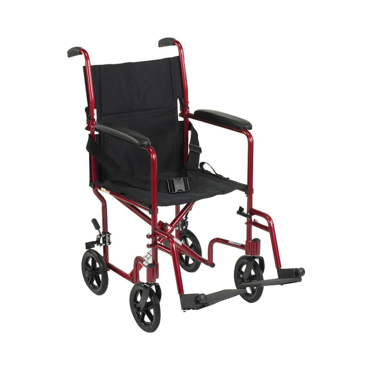 McKesson Lightweight Red Aluminum Transport Chair - 146-ATC19-RD - LL Medico