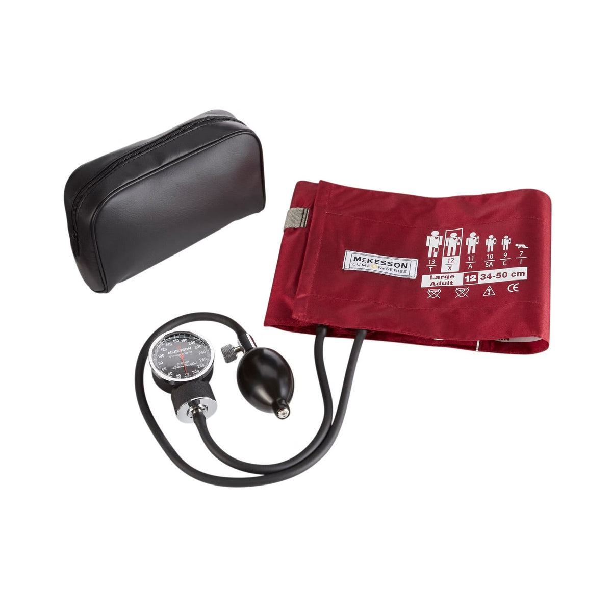 McKesson Lumeon Aneroid Sphygmomanometer with Cuff, Large Adult - 01-720-12XBDGM-Box - LL Medico
