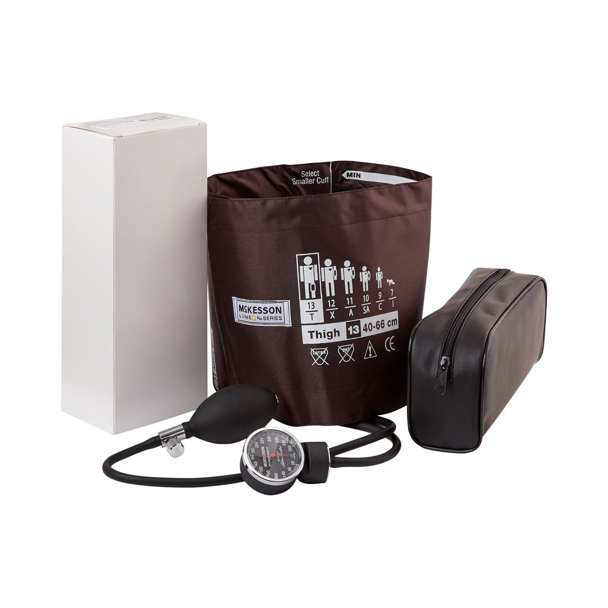 McKesson LUMEON Deluxe Aneroid Sphygmomanometer, Thigh Cuff, 40 - 66 cm - 01-720-13TBRGM-Case - LL Medico