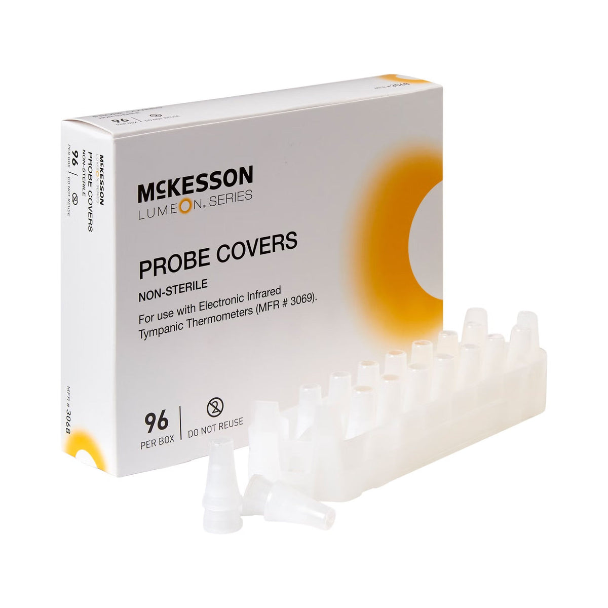 McKesson LUMEON Tympanic Thermometer Probe Cover, 96 Count - 3068-Box - LL Medico