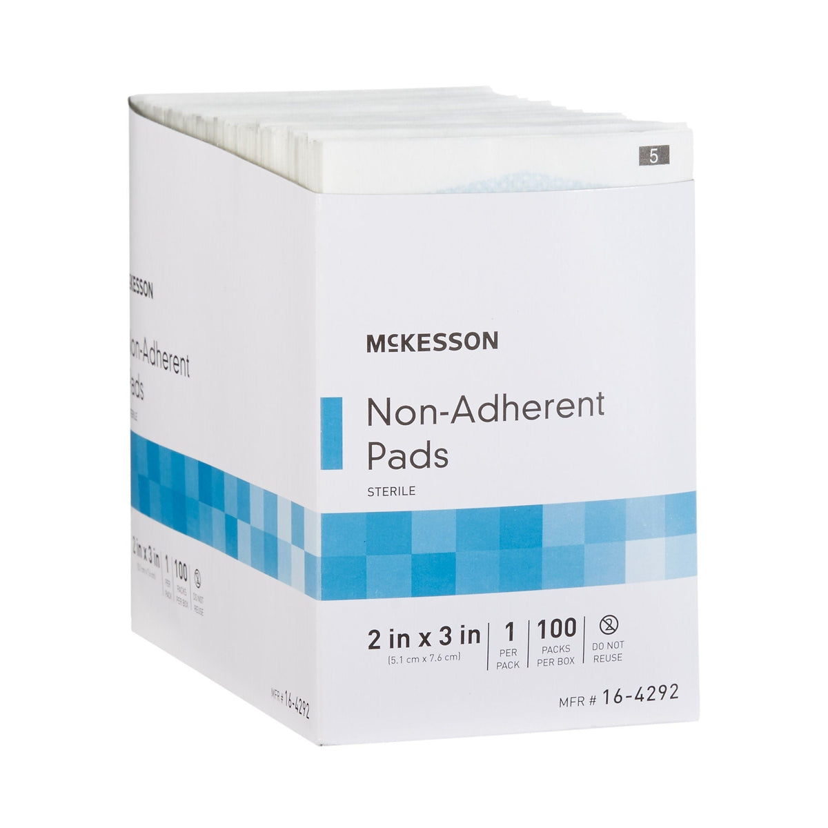 McKesson Non-Adherent Pads, Sterile, 2 in x 3 in - 16-4292-Box - LL Medico