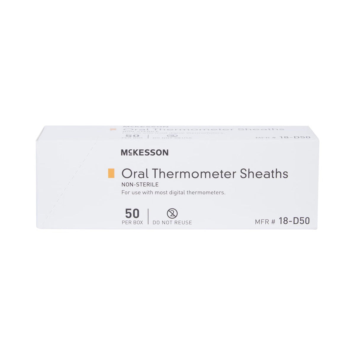 McKesson Oral Thermometer Probe Cover, 50 Count - 18-D50-Box - LL Medico