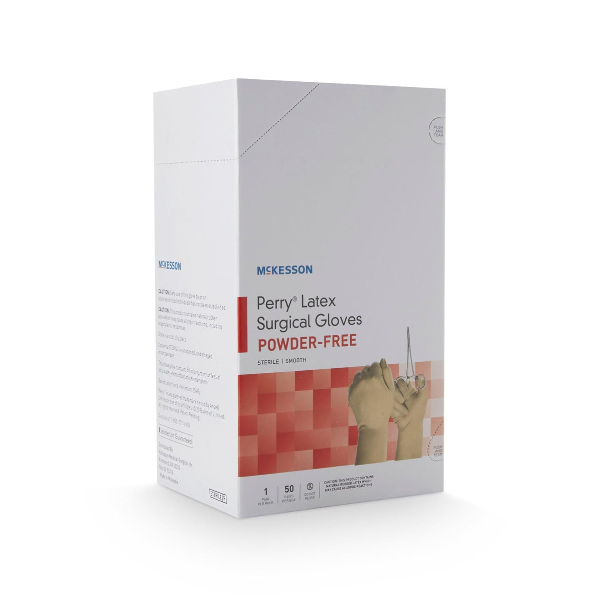 McKesson Perry Latex Surgical Gloves, Powder-Free, Sterile - 20-1055N-Box - LL Medico