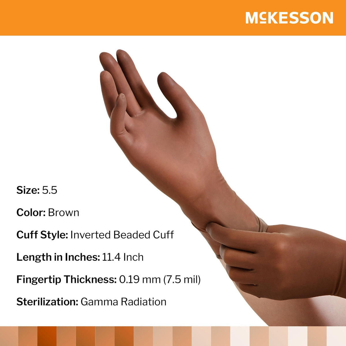 McKesson Perry Latex Surgical Gloves, Powder-Free, Sterile - 20-1355N-Box - LL Medico