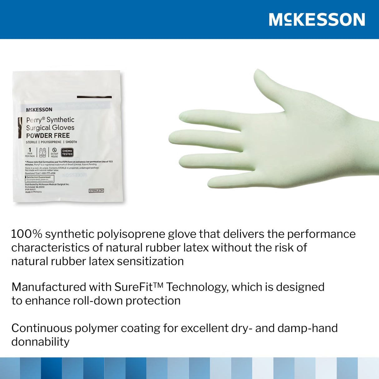 McKesson Perry Performance Plus Polyisoprene Surgical Glove