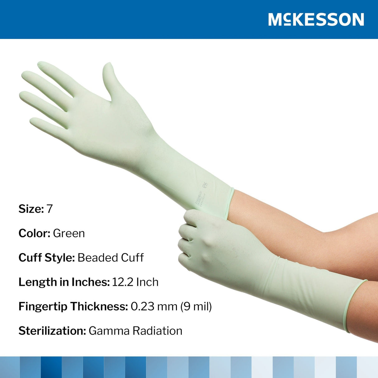 McKesson Perry Synthetic Surgical Gloves, Powder-Free, Green - 20-2070N-Box - LL Medico