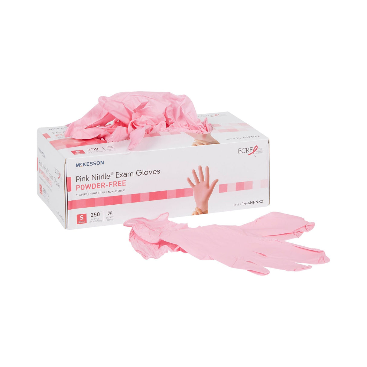McKesson Pink Nitrile Exam Glove - 14-6NPNK2-Box - LL Medico