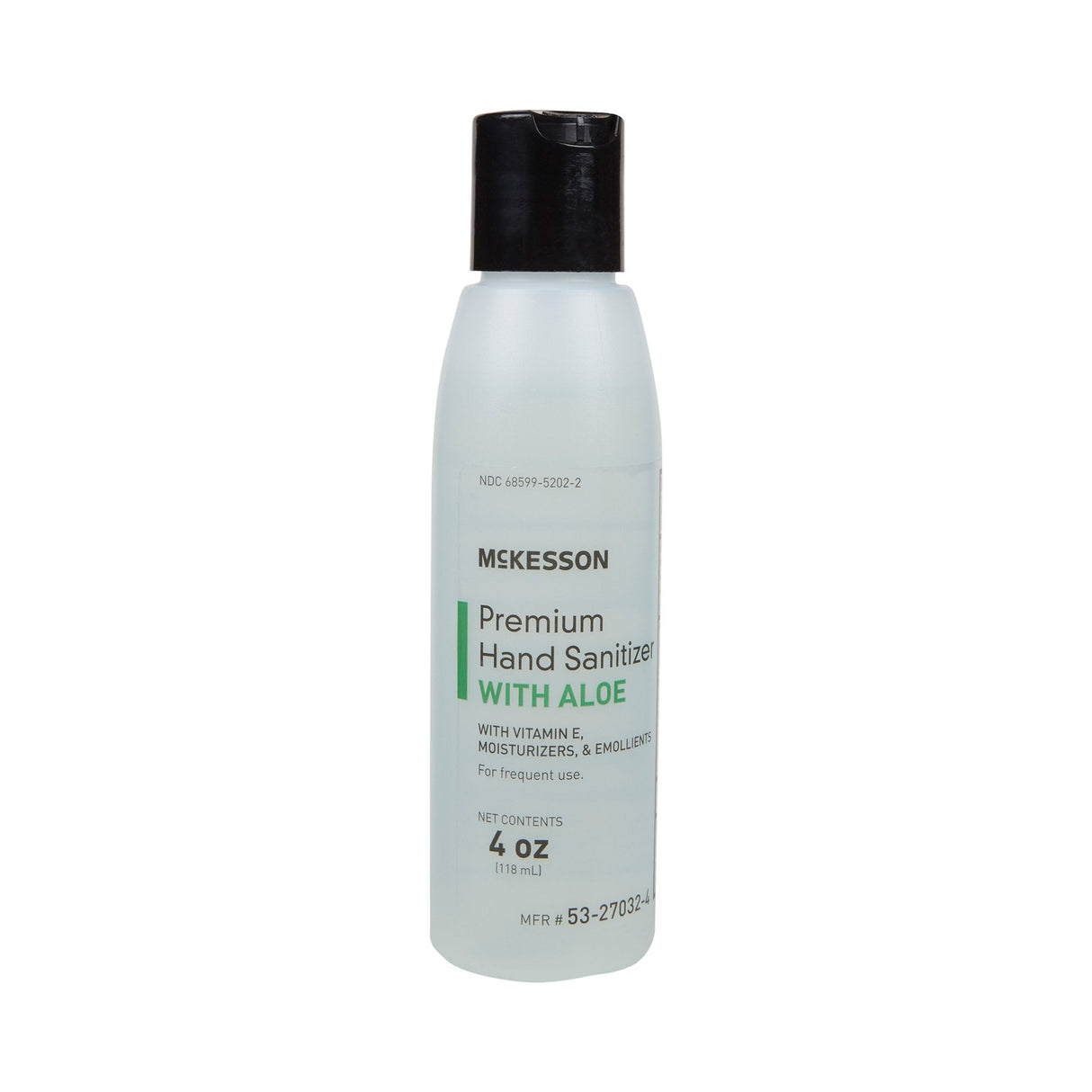 McKesson Premium Hand Sanitizer With Aloe, Ethyl Alcohol Gel, 4-ounce Bottle - 53-27032-4-Single - LL Medico