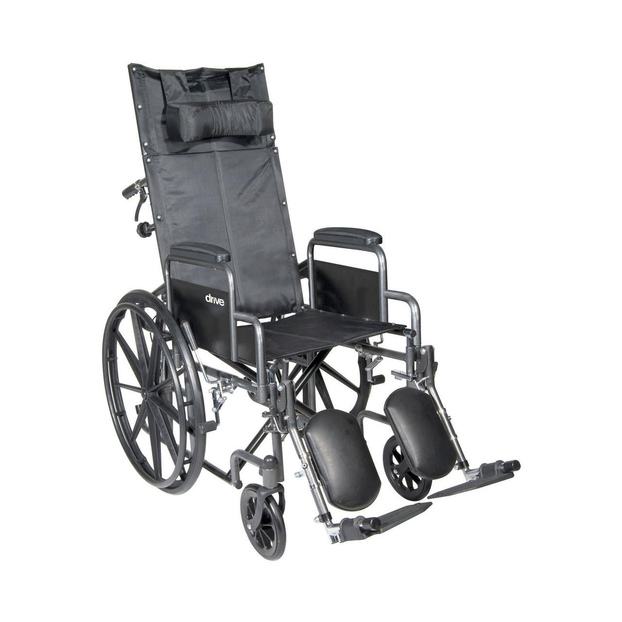 McKesson Reclining 18" Wheelchair with Detachable Desk Arms - 146-SSP18RBDDA - LL Medico