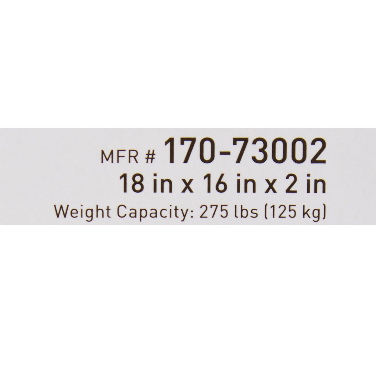 McKesson Seat Cushion, Foam / Gel, 18" W x 16" L x 2" D, Standard - 170-73002-Single - LL Medico