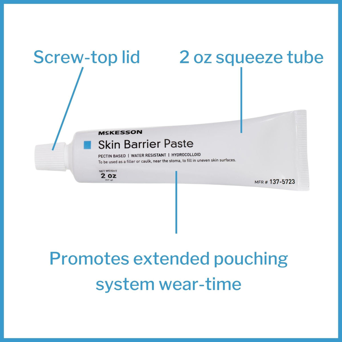 McKesson Skin Barrier Paste, Pectin & Water Based, Hydrocolloid Formula, 2-oz. - 137-5723-Single - LL Medico