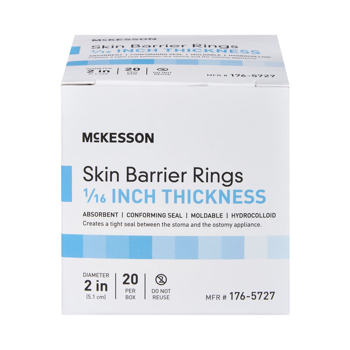 McKesson Skin Barrier Rings, 1/16" Thickness, 2" Diameter - 176-5727-Single - LL Medico