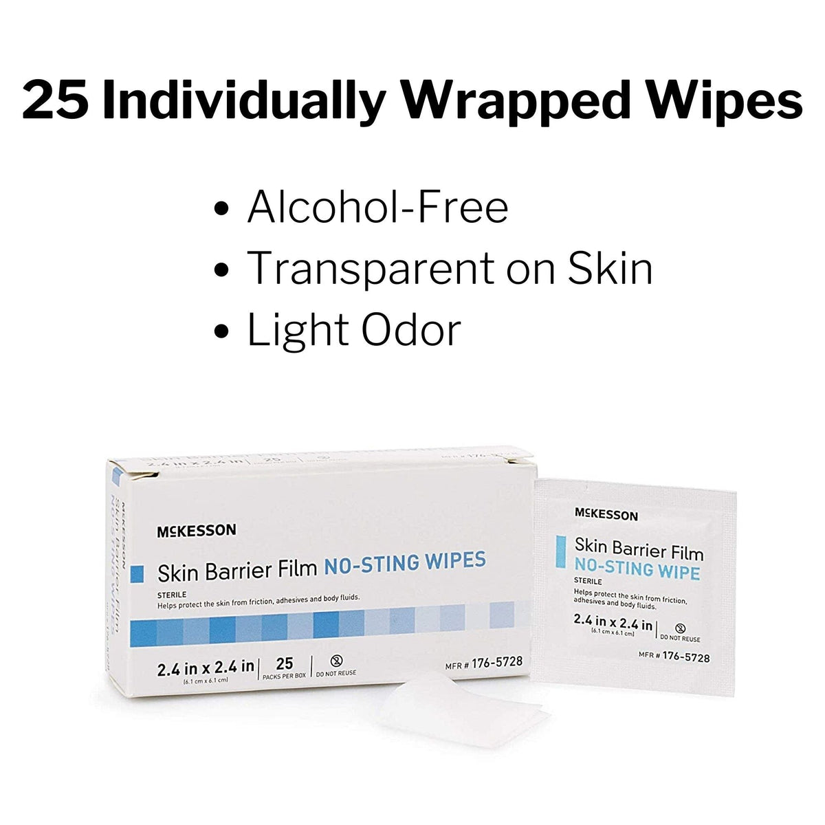 McKesson Skin Barrier Wipe - 176-5728-Box - LL Medico