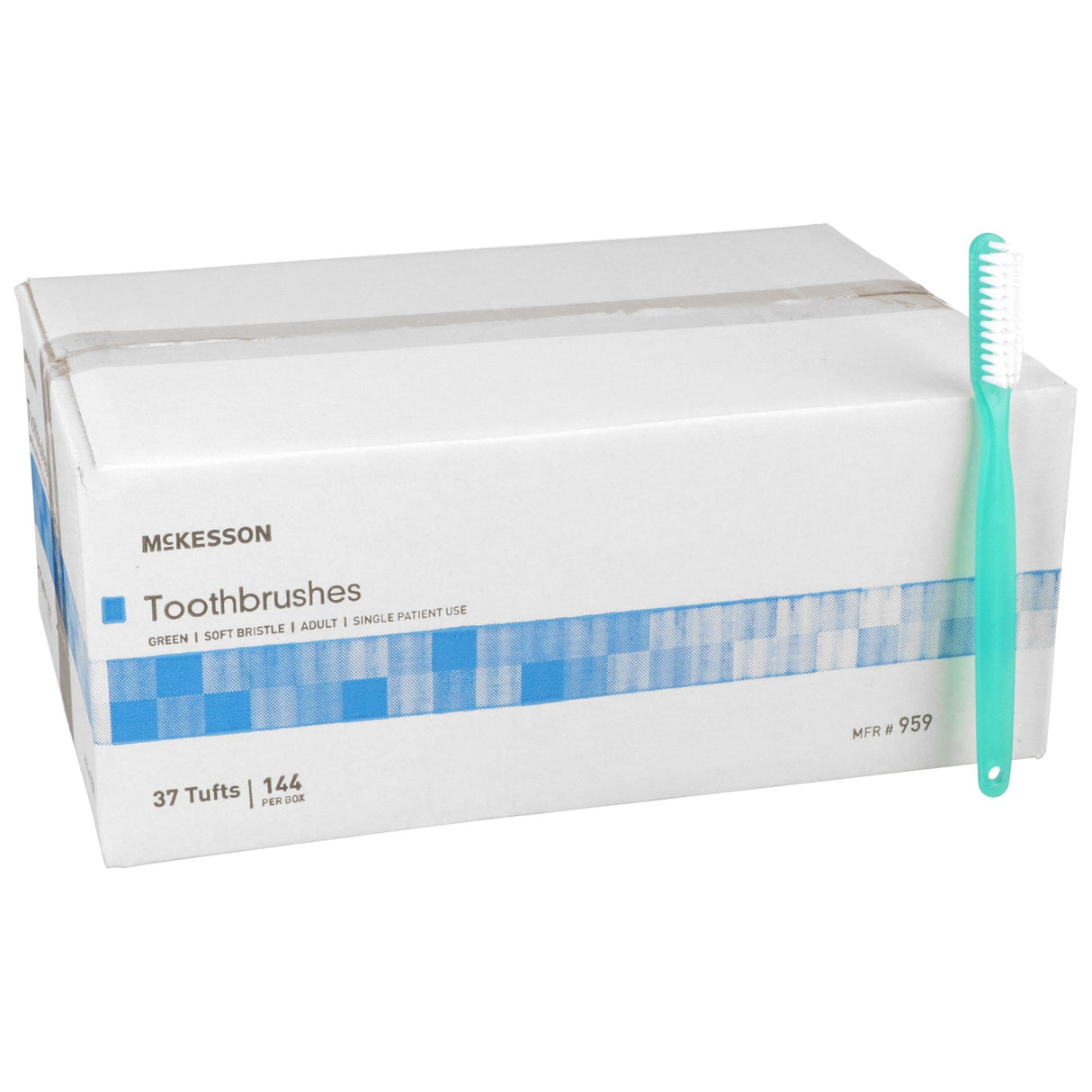 McKesson Soft Bristle Straight Toothbrush - 959-Single - LL Medico