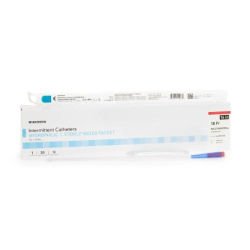 McKesson Straight Tip PVC Hydrophilic Coated Catheter, Unisex - 16-MH1610-Box - LL Medico
