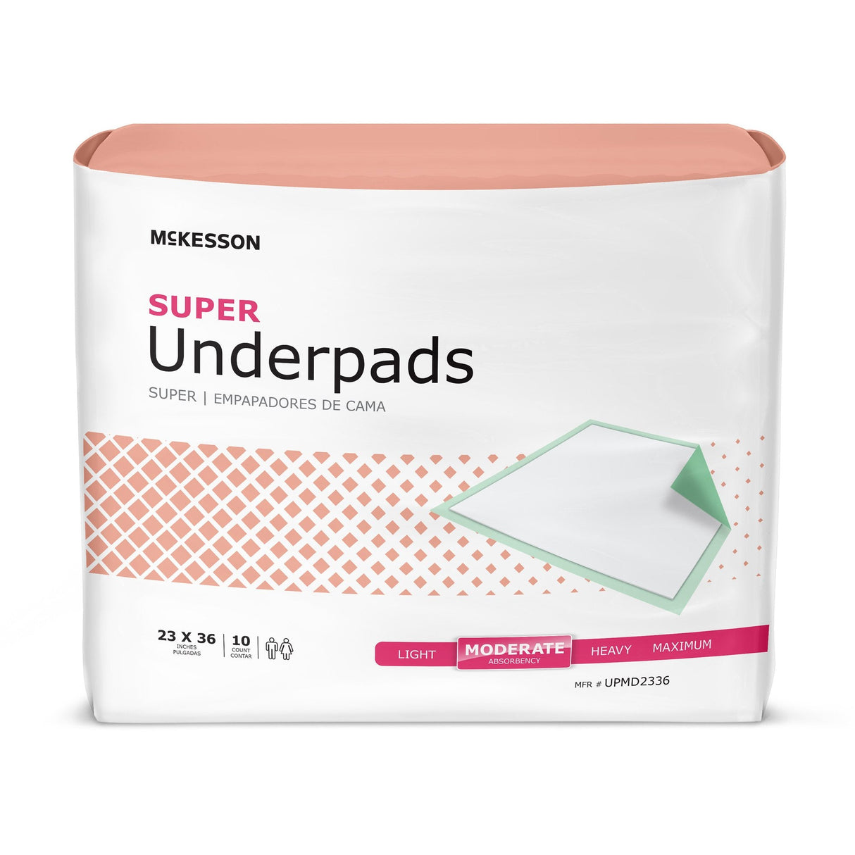 McKesson Super Underpads, Moderate - UPMD2336-Pack - LL Medico