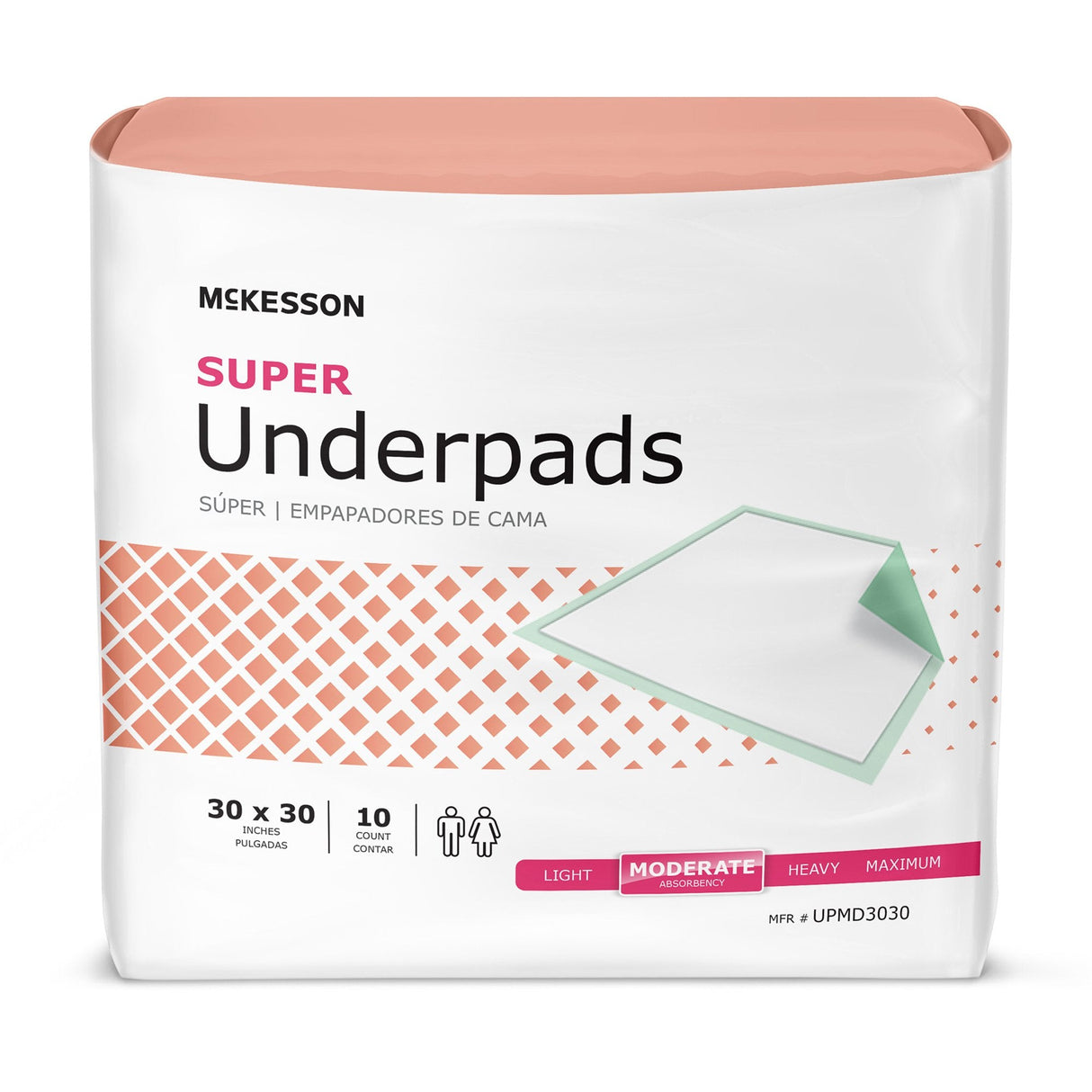 McKesson Super Underpads, Moderate - UPMD3030-Pack - LL Medico