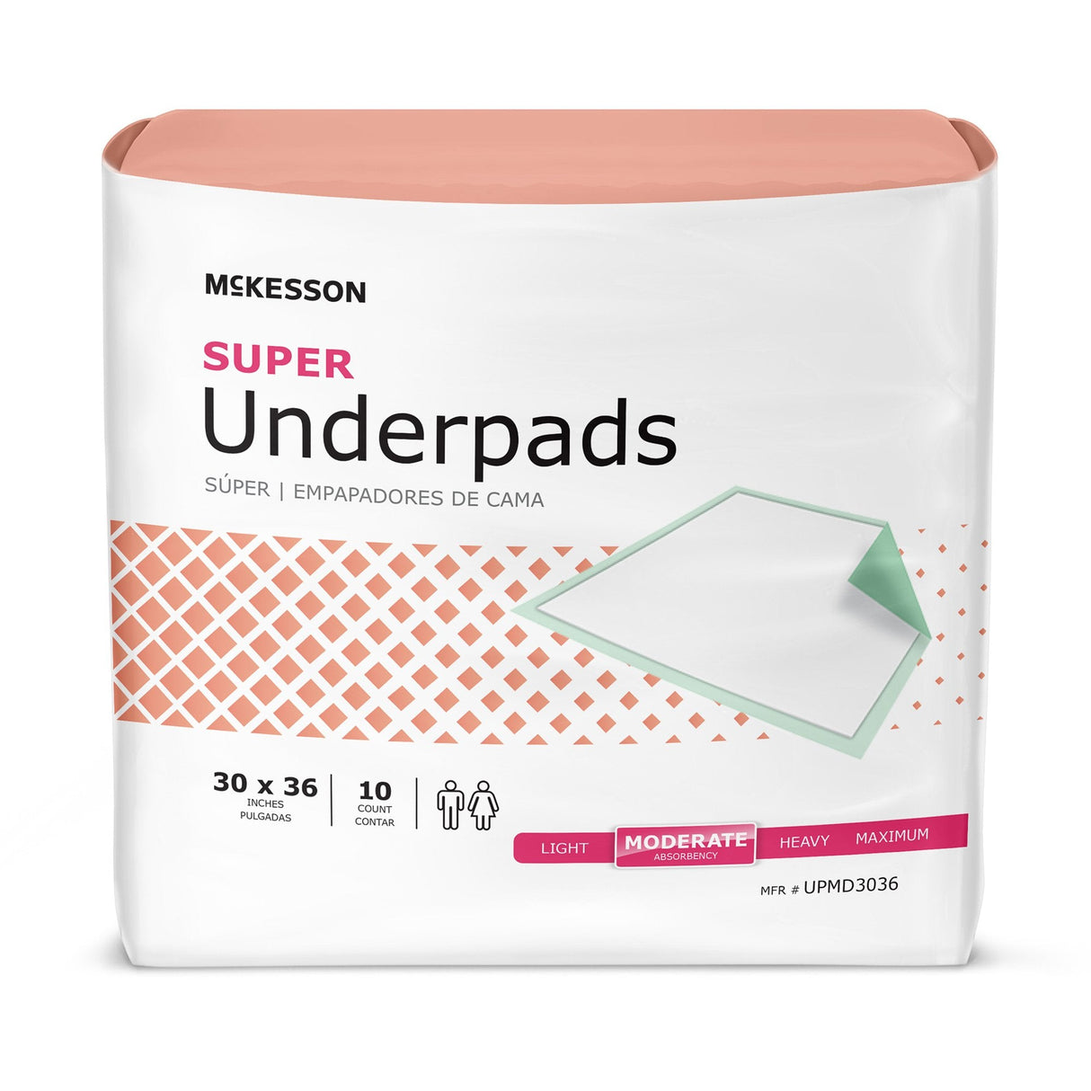McKesson Super Underpads, Moderate - UPMD3036-Pack - LL Medico
