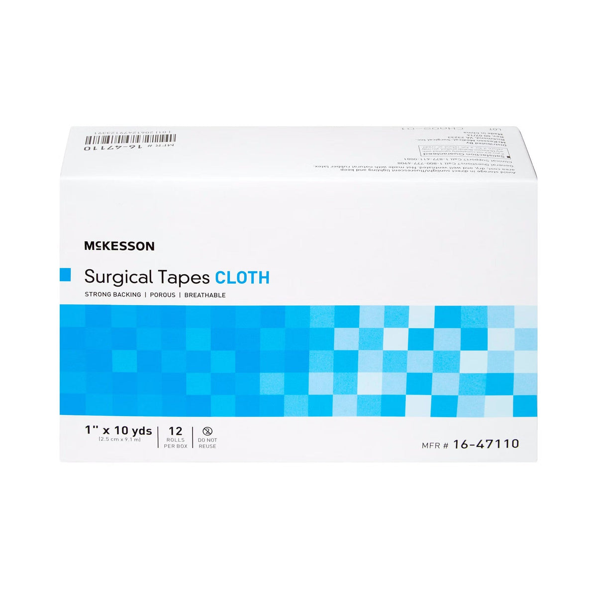 McKesson Surgical Tape Cloth, Non-Sterile, 1" x 10 Yards - 16-47110-Box - LL Medico