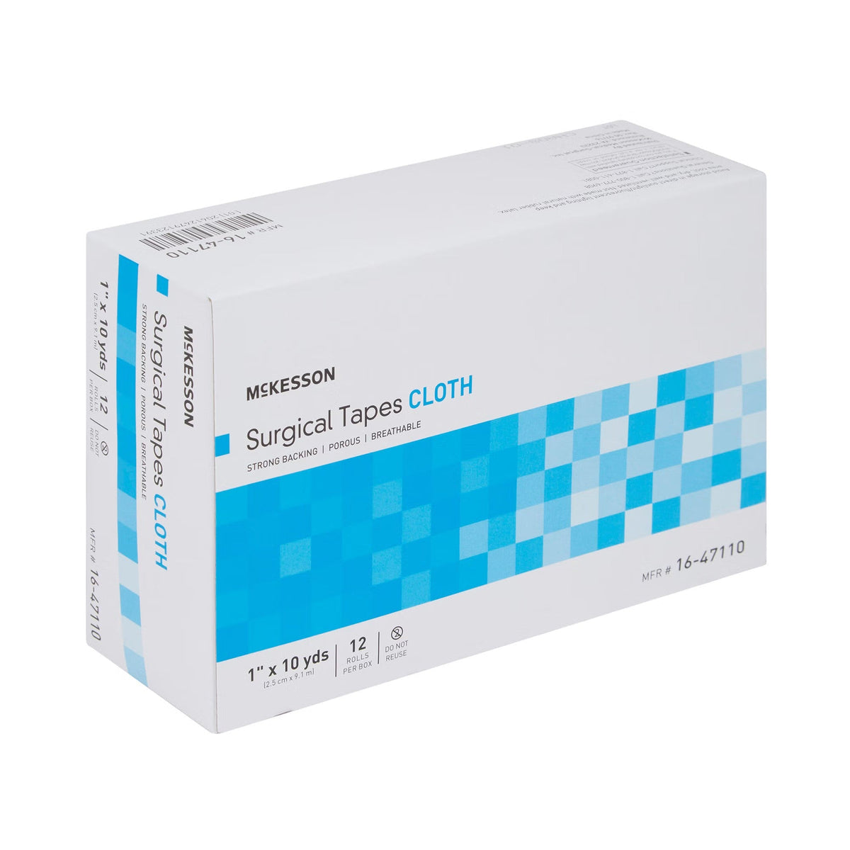 McKesson Surgical Tape Cloth, Non-Sterile, 1" x 10 Yards - 16-47110-Box - LL Medico