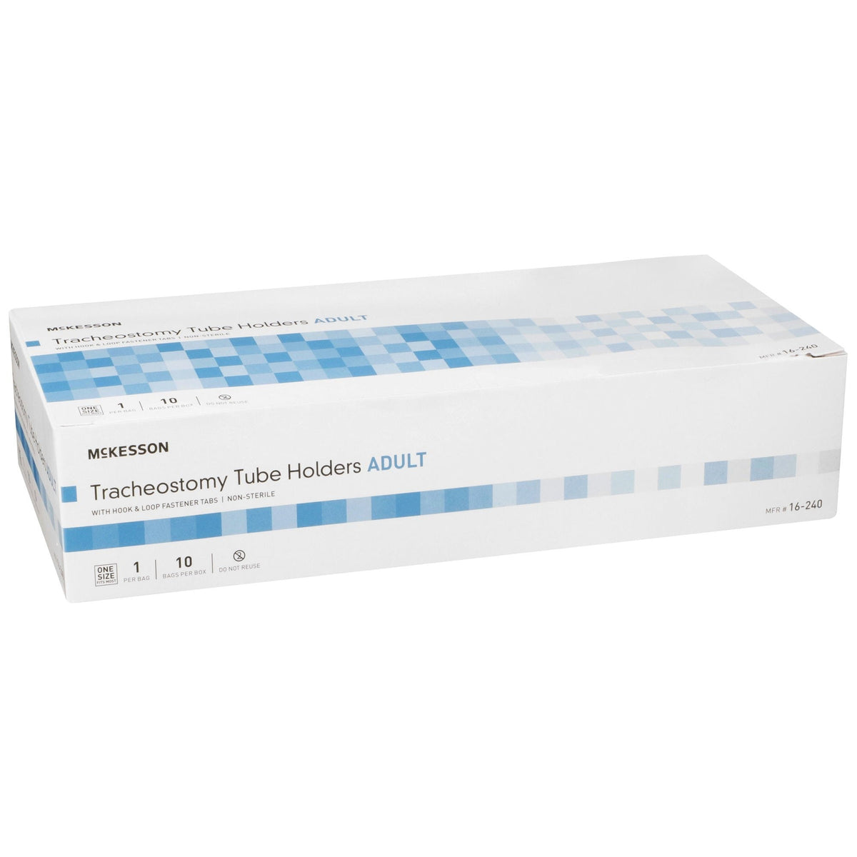 McKesson Tracheostomy Tube Holder, One Size Fits Most, 10 Count - 16-240-Single - LL Medico