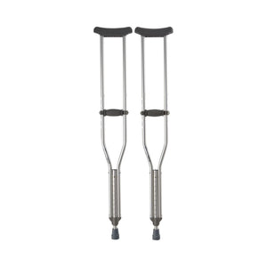 McKesson Underarm Crutches, Aluminum Frame, 5' 2" to 5' 10" User Height, 350 lb Capacity - 146-10430-8-Pair - LL Medico