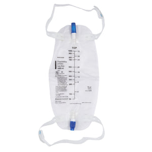 McKesson Urinary Leg Bag with Anti - Reflux Valve, 1000 mL - 4605-Single - LL Medico