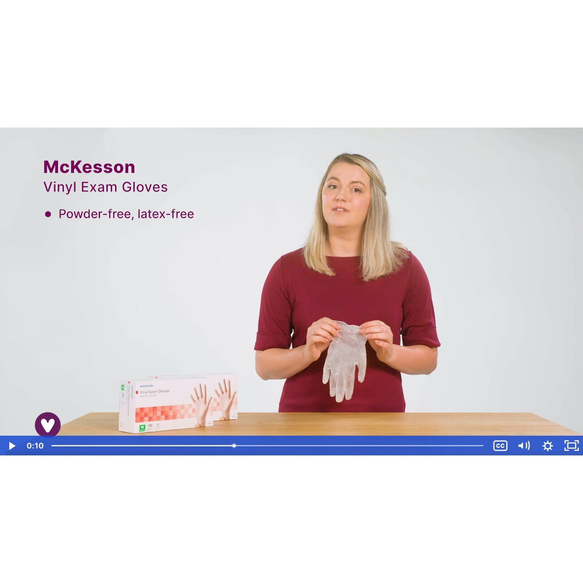 McKesson Vinyl Exam Gloves, Powder-Free, Extra Large - 14-170-Box - LL Medico