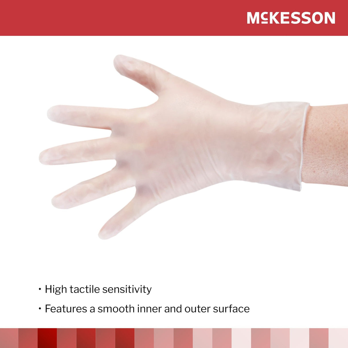 McKesson Vinyl Exam Gloves, Powder-Free, Extra Large - 14-170-Box - LL Medico