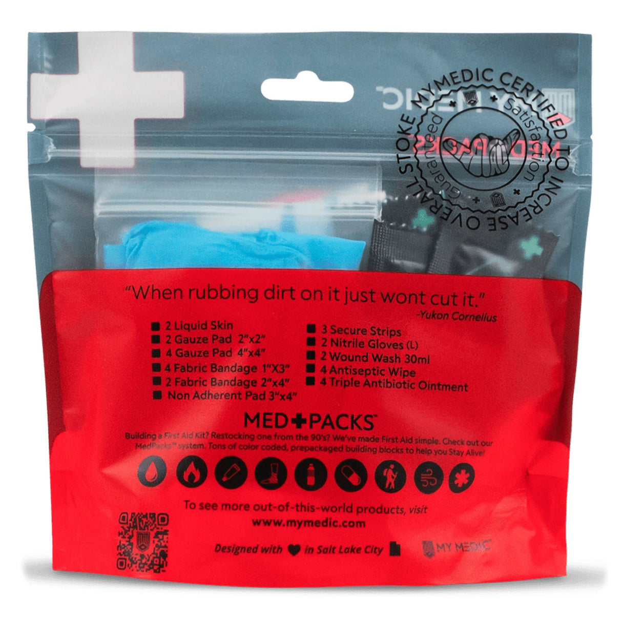 Med Packs First Aid Kit for Cuts, Scrapes – Injury Supplies in Portable Pouch