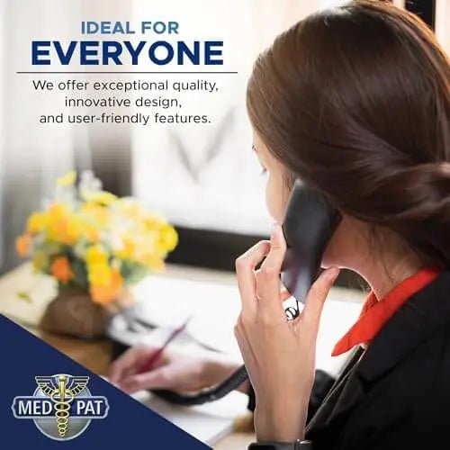 Med-Pat D800 Corded Desk Phone | Adjustable Volume & HAC - D800BK - LL Medico