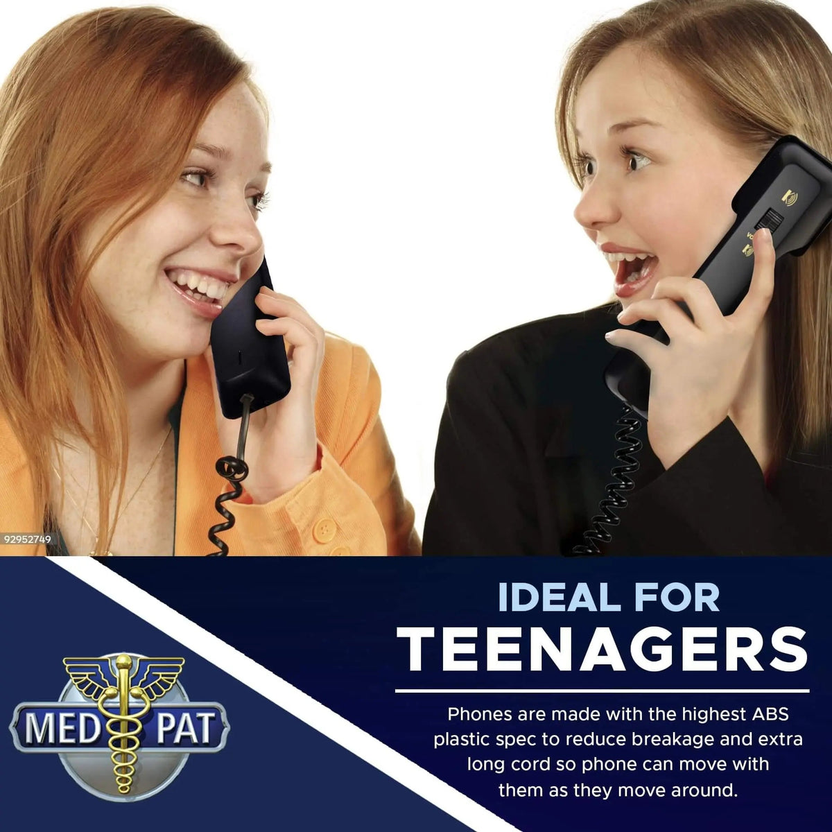 Med-Pat D2200 Dual-Handset Landline Phone | 2 Can Talk 2