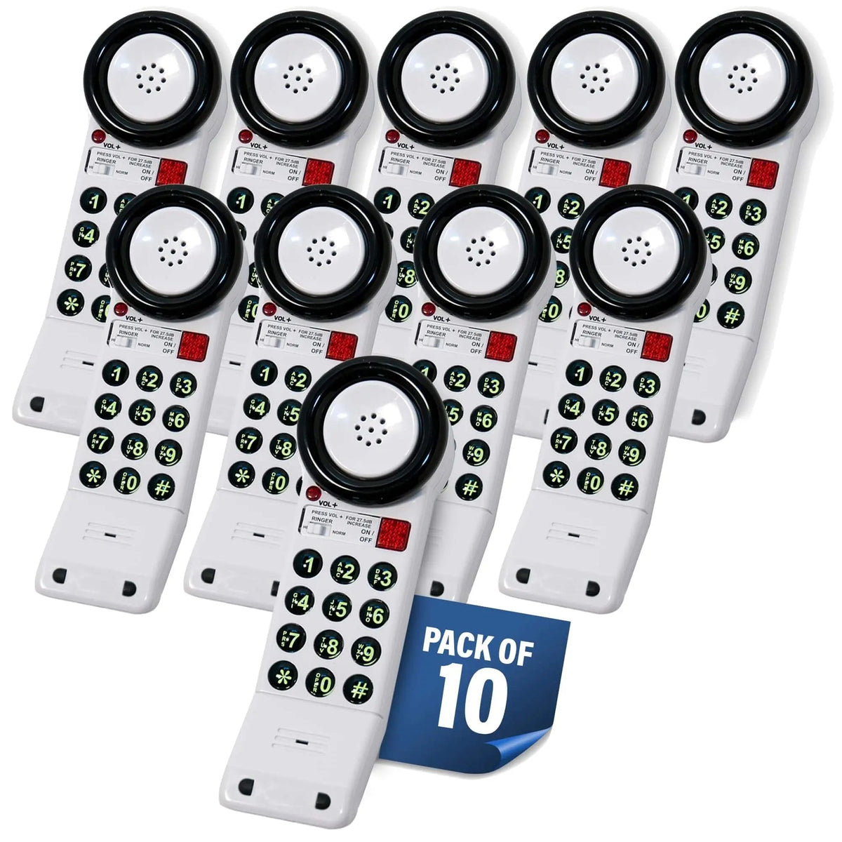 Med-Pat XL88Q Extra-Loud One-Piece Phone | Visual Ring & HAC