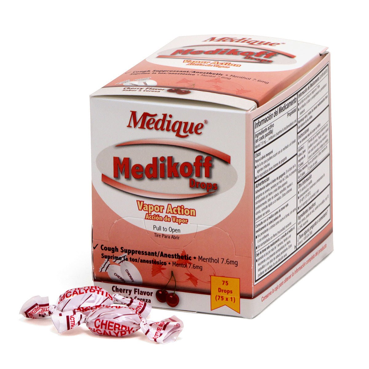 Medique Medikoff Drops Vapor Action, Cherry, 75 ct - 05022-Box - LL Medico