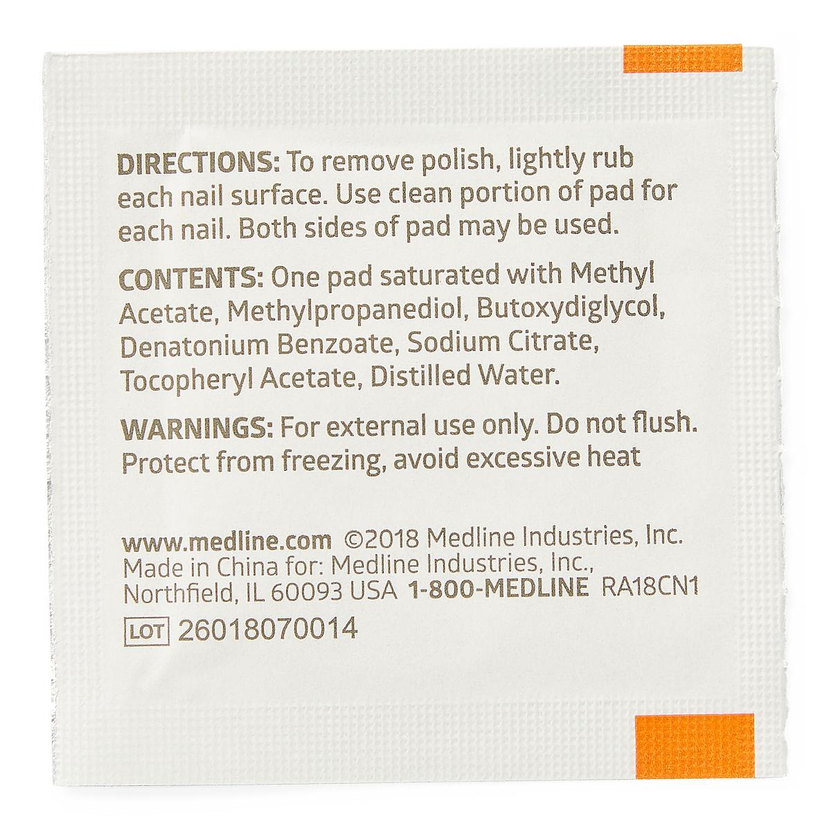 Medline Nail Polish Remover - MDS090780-Box - LL Medico
