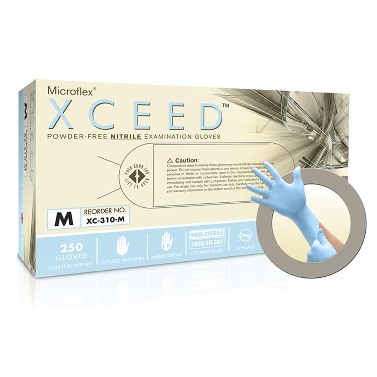 Microflex Xceed Nitrile Exam Gloves, Blue - XC-310-S-Box - LL Medico