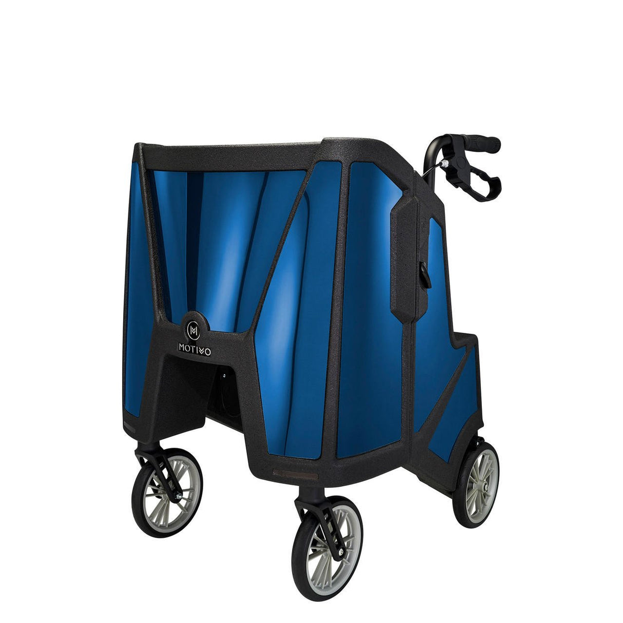 Motivo Tour Rolling Walker with Seat, Backrest, Storage - Upright Rollator, 300 lbs - 10003TRPS - LL Medico