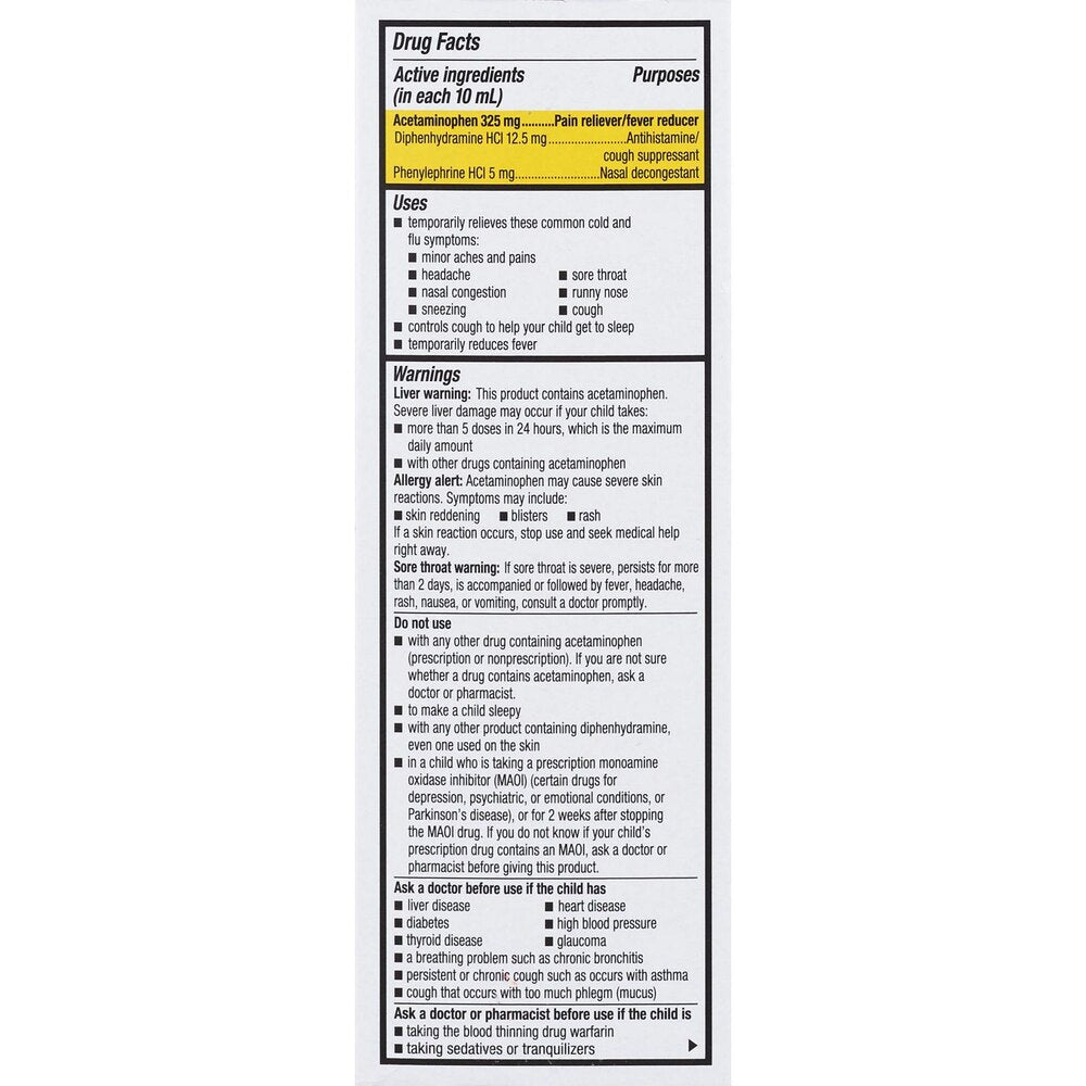 Mucinex Children's Nighttime Multi - Symptom Cold Relief Liquid, Very Berry, 4 oz - 36382460064 - LL Medico