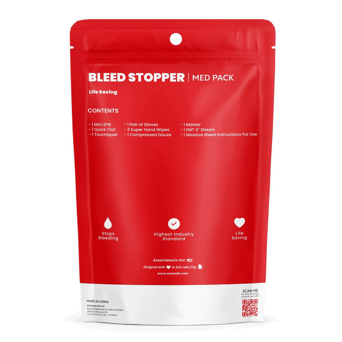 My Medic IFAK Med Pack Bleed Stopper First Aid Kit, Single - MM-KIT-S-MD-PK-BLD-GEN-RAT-Single - LL Medico