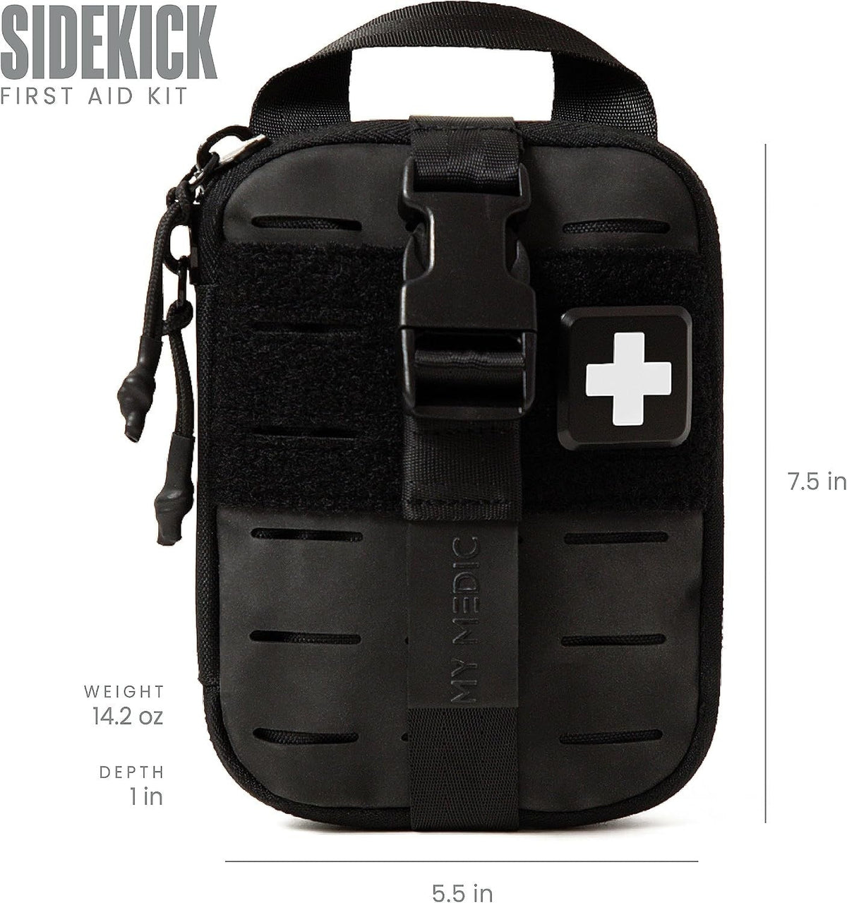 My Medic Sidekick First Aid Kit, Black - MM-KIT-U-SDE-KCK-BLK-Single - LL Medico
