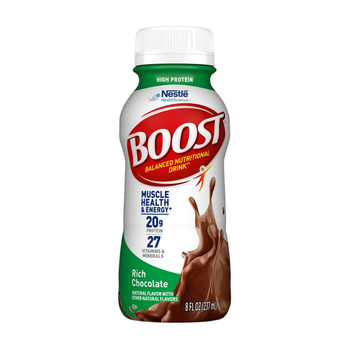 Nestle Boost High Protein, Rich Chocolate, 8 oz Bottle, Case/24 - 00041679940365 - LL Medico