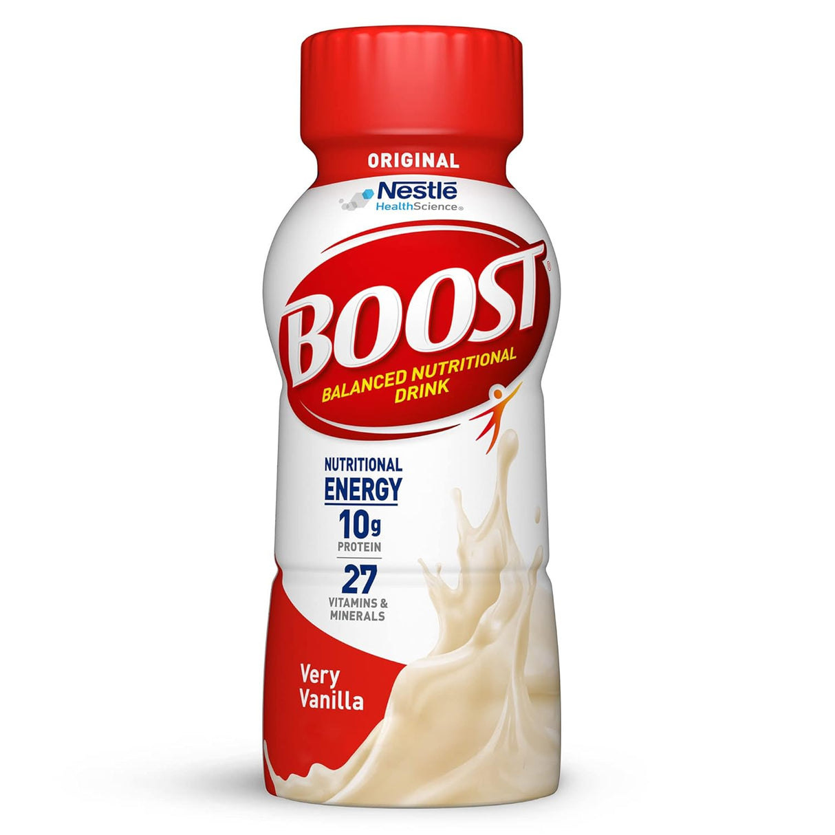 Nestle Boost Original Nutritional Drink, Very Vanilla, 8 oz bottle, CS/24 - 00043900582764-Case - LL Medico