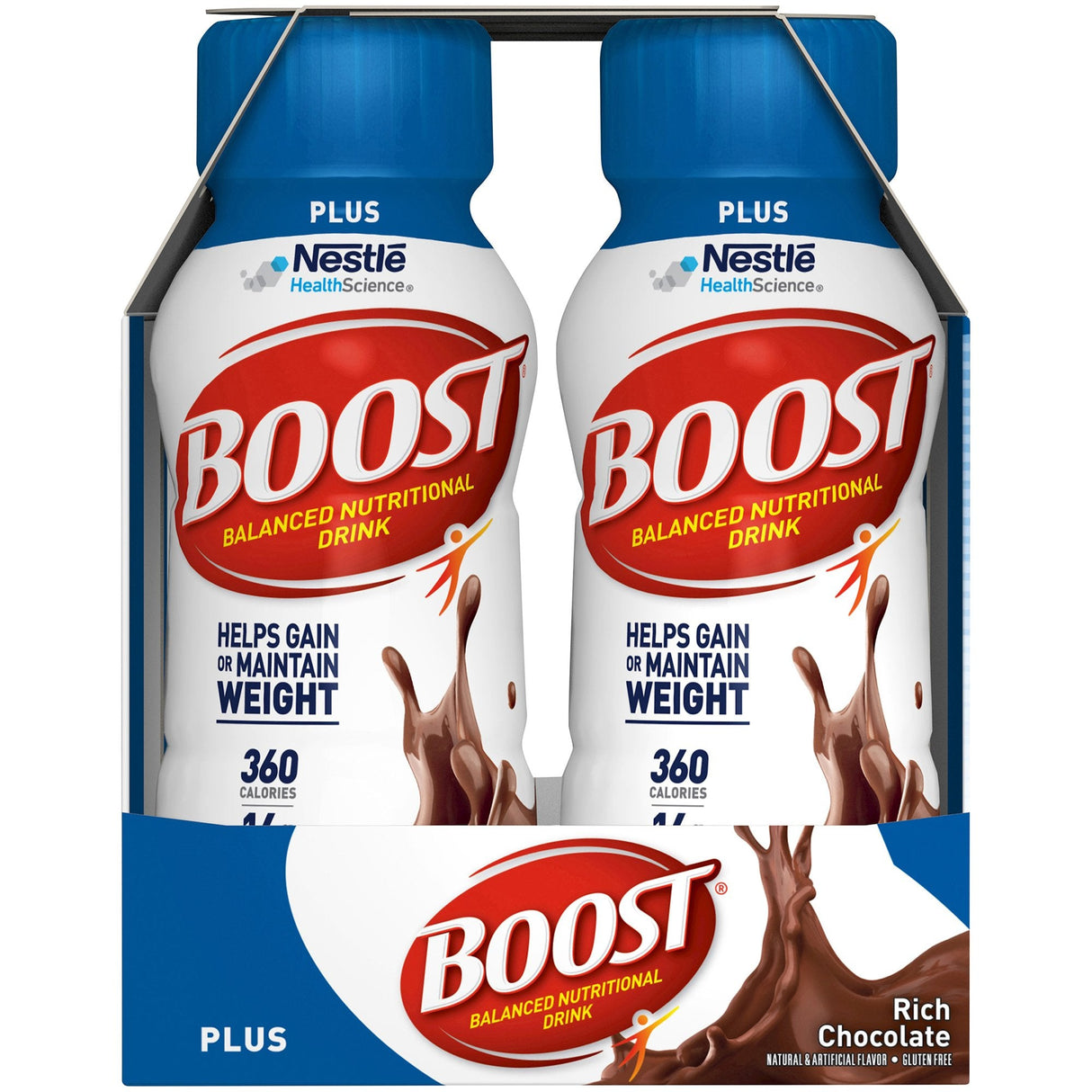 Nestle Boost Plus Nutritional Drink, Rich Chocolate, 8 oz Bottle, CS/24 - 00041679932360 - LL Medico