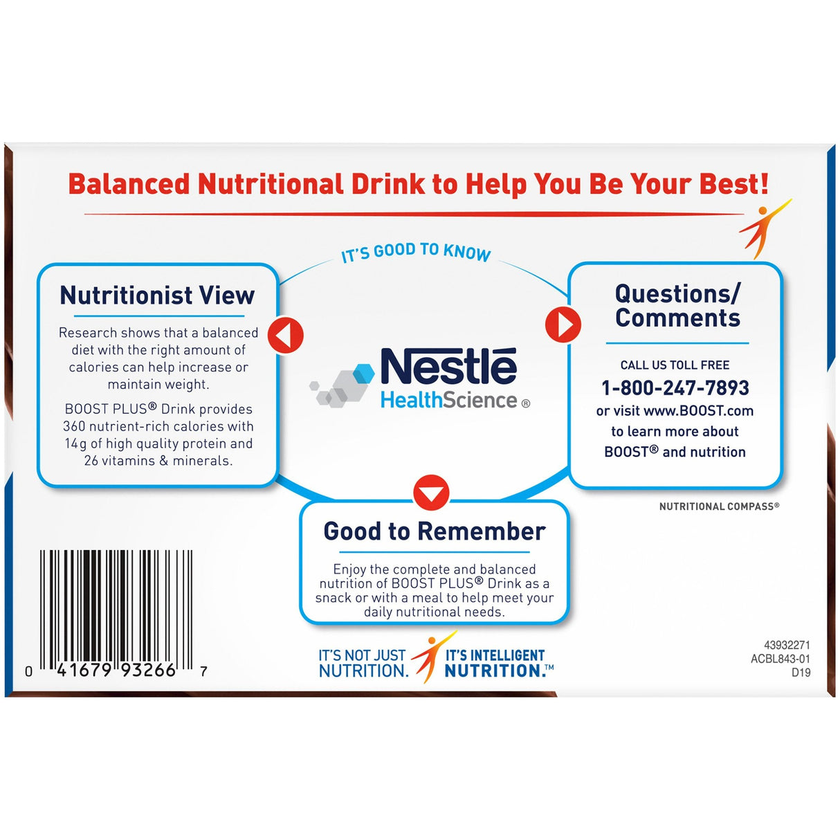 Nestle Boost Plus Nutritional Drink, Rich Chocolate, 8 oz Bottle, CS/24 - 00041679932360 - LL Medico