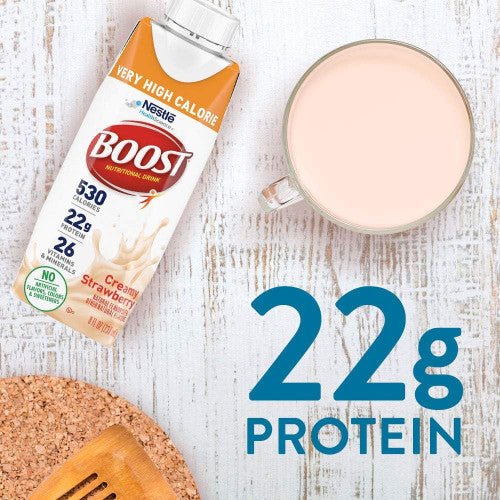 Nestle Boost Very High Calorie (VHC), Strawberry, 8 oz Carton, CS/24 - 00043900661452 - LL Medico