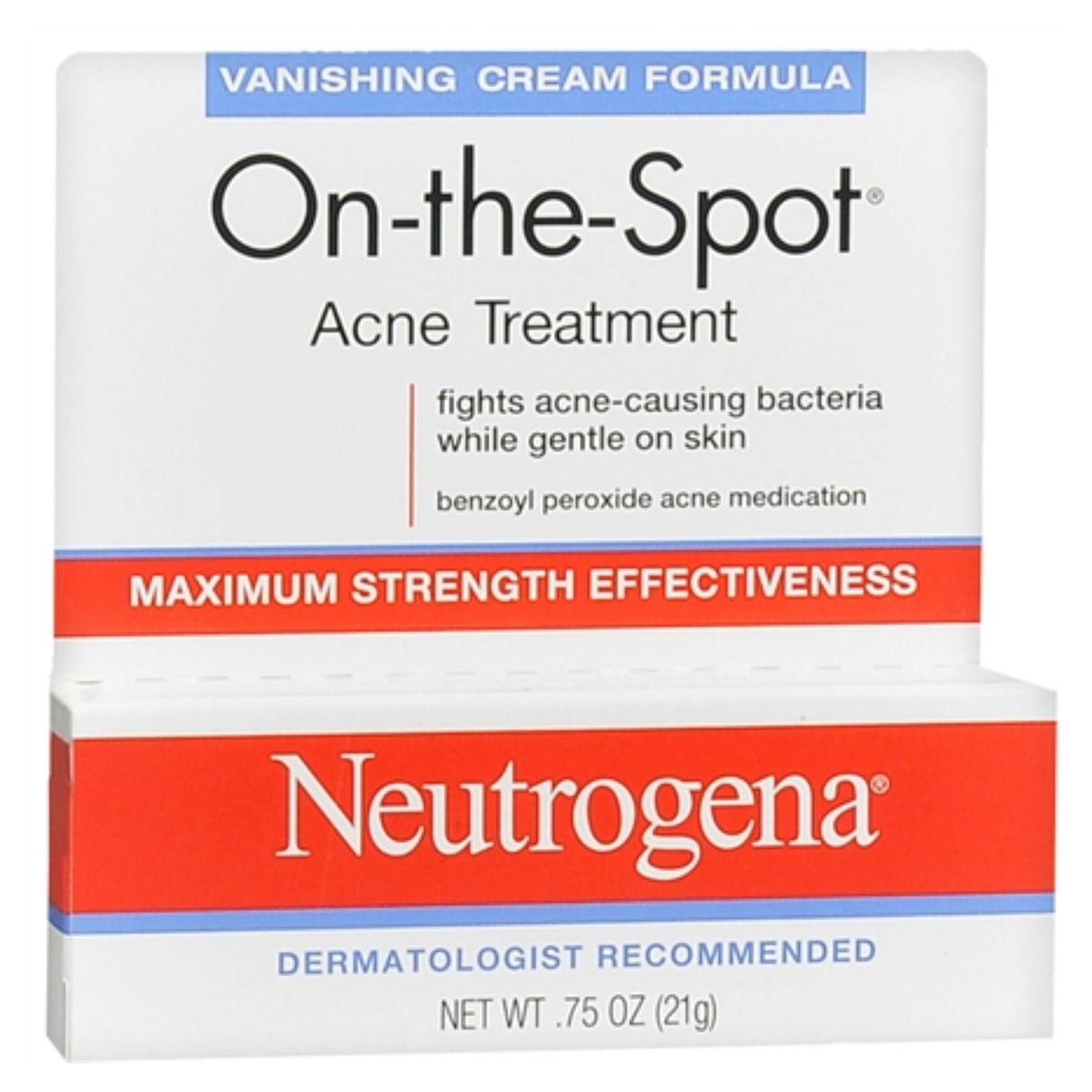 Neutrogena On the Spot Acne Treatment, 0.75-ounce Tube - 70501001790-Single - LL Medico