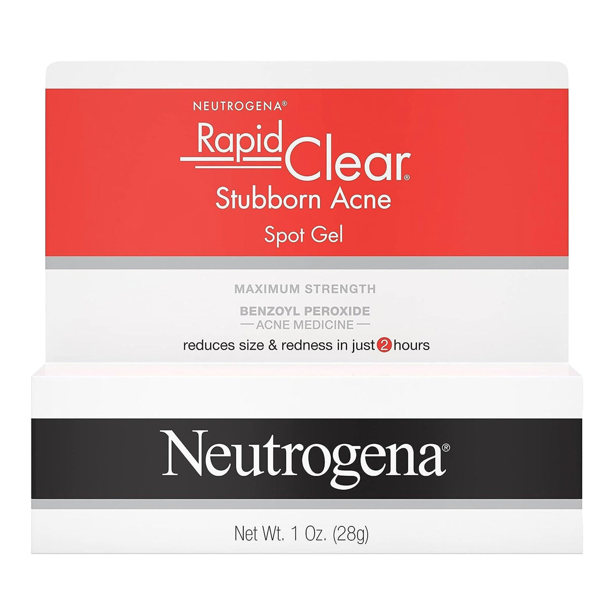 Neutrogena Rapid Clear Stubborn Acne Spot 10% Benzoyl Peroxide Gel, 1 ounce - 69968004301-Single - LL Medico