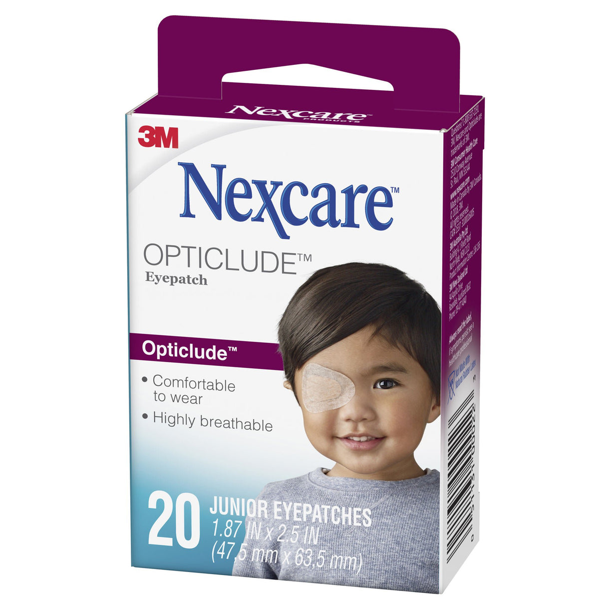 Nexcare Opticlude Orthoptic Eye Patch, 47.5 x 63.5 Millimeter